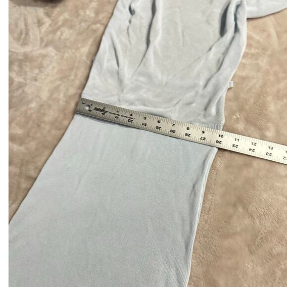 Aya Muse Tipo Mini Dress Women's XXS Light Blue Cowl Neck Open Back Halter $650 - Picture 8 of 11